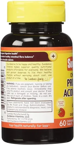 Vista 2 de Sundance Probiotic Acidophilus - 60 comprimidos masticables, paquete de 3