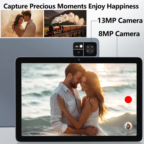Vista 7 de EITOMIN Tablet de 10 pulgadas 2026 Última tableta Android con 128GB ROM+14GB RAM+1TB Expandir Octa-Core 5G WiFi 4G Celular para T-Mobile 13MP+8MP
