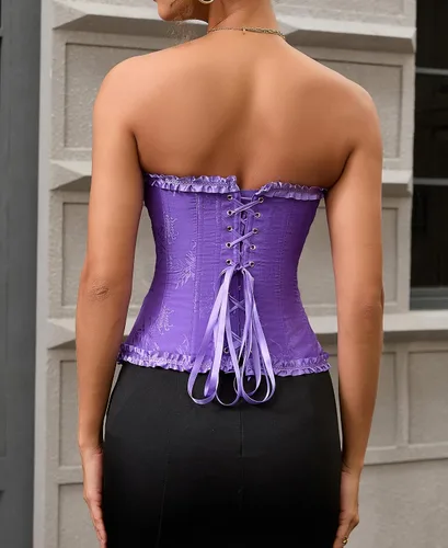 Vista 147 de SZIVYSHI Corsé para mujer, lencería moldeadora, body con cintura de encaje