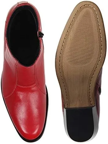 Vista 7 de LIBERTYZENO Botas de vestir retro de tobillo alto para hombre con estampado de serpiente y cuero liso para Navidad