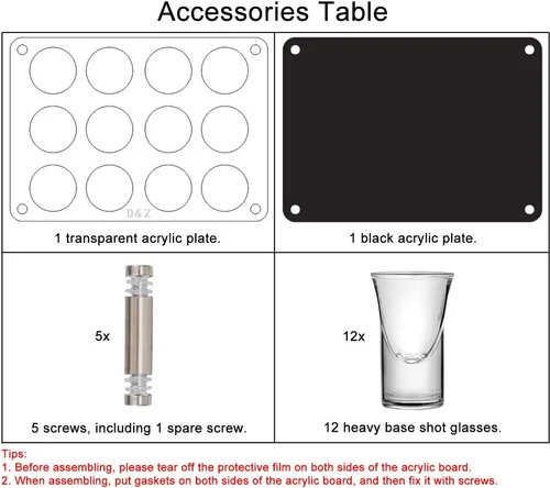 Vista 6 de D&Z Vasos de chupito de 1 onza con soporte, juego de 12 vasos de chupito de base pesada, fácil de transportar sin derrames, recipientes para beber