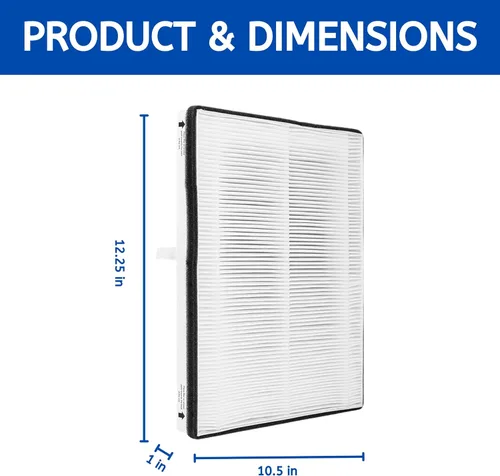 Vista 4 de Nispira Filtro de carbón de repuesto para purificador de aire, compatible con los modelos de purificador de aire Vornado AC300, AC350, AC500, AC550