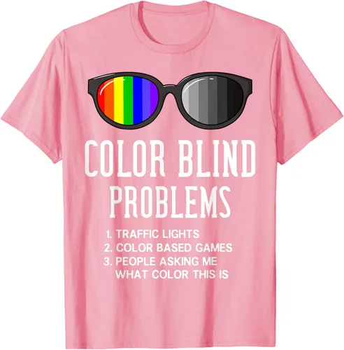 Vista 24 de Color Blind Problems - Camiseta para regalo con gafas de prueba