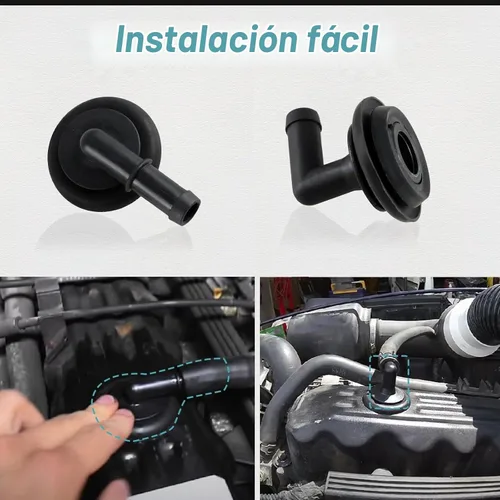 Vista 3 de FUSCH PCV CCV - Juego de codos y arandelas de válvula de ventilación compatible con Jeep Grand Cherokee 4.0L 2000 2001 2002 2003 2004, Reemplaza #