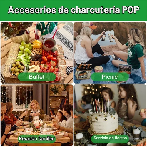 Vista 7 de 10 cuchillos esparcidores de queso, mini esparcidor de mantequilla con mango de madera, juego de cuchillos de queso de acero inoxidable para tabla