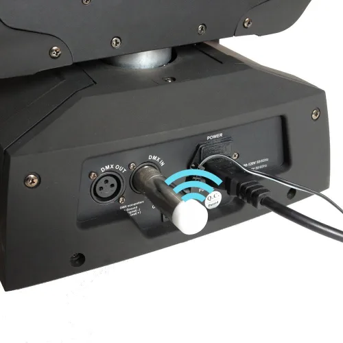 Vista 2 de Lixada 2.4G DMX512 receptor hembra inalámbrico XLR, control de luces LED para fiestas, plateado (Receiver-Silver)
