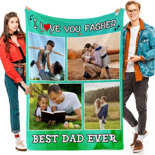 Vista 15 de Manta personalizada con fotos, texto, fotos personalizadas, regalos del día de San Valentín para mamá, papá, pareja, esposa, marido, novia, novio