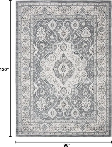 Vista 18 de SAFAVIEH - Colección Isabella, alfombra decorativa - 2'2" x 5', azul y crema, diseño oriental, no desprende pelusa y fácil cuidado, ideal para áreas