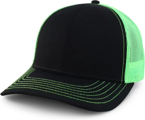 Vista 7 de Armycrew Gorra de béisbol extragrande XXL de perfil bajo con malla en dos tonos Negro carbón