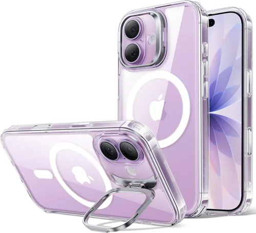 Vista 34 de ESR Funda para iPhone Air con soporte de almacenamiento, compatible con MagSafe, protección contra caídas de grado militar, funda magnética