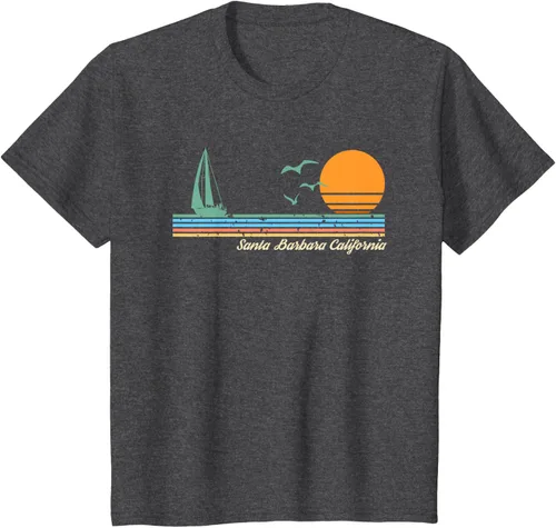 Vista 10 de Camiseta Santa Barbara California, Negro, S