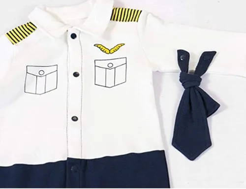 Vista 5 de Disfraz de piloto de bebé para niños y niñas, uniforme de Halloween, disfraz de cosplay
