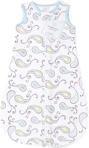 Vista 9 de SwaddleDesigns Saco de dormir de franela de algodón, manta sin mangas con cremallera de 2 vías, fabricado en Estados Unidos