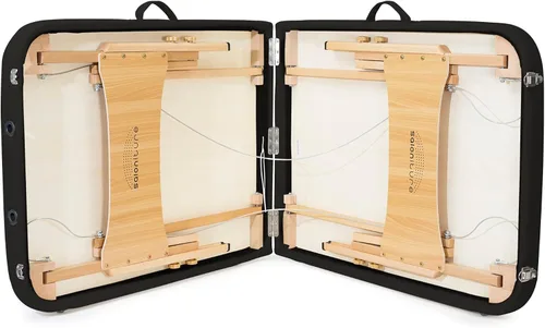 Vista 3 de Saloniture Mesa de masaje plegable portátil básica - Negro