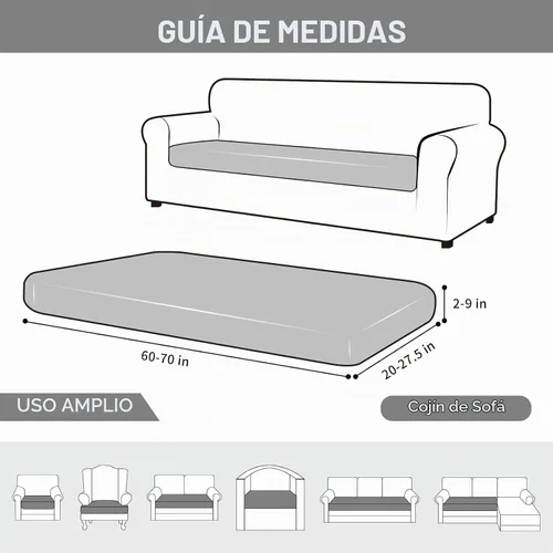 Vista 6 de Easy-Going - Fundas impermeables para cojines de sofá y sofás, funda de asiento de sofá de jacquard elástico de repuesto para perros, mascotas