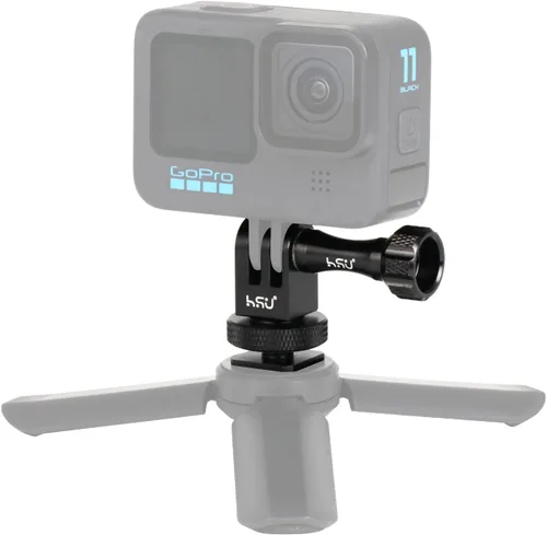Vista 8 de HSU Adaptador de montaje en trípode GoPro de aluminio para GoPro Hero 11/10/9/8/7/6, DJI Osmo Action AKASO