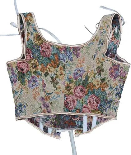 Vista 5 de Corsé con realce para mujer, estilo victoriano, cinturón steampunk, pirata, renacentista, corsé con correas