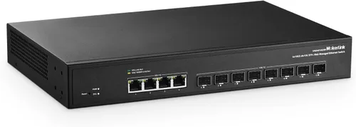 Vista 11 de MokerLink Switch Ethernet de 4 puertos 2.5G con SFP 2x10G, 4 puertos Base-T de 2.5G compatibles con 10/100/1000Mbps, conmutador de red sin
