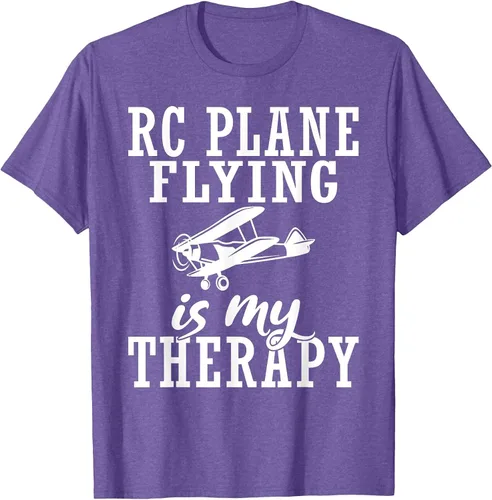 Vista 55 de RC Plane Flying is My Therapy RC Plane T-Shirt Asphalt Grey
