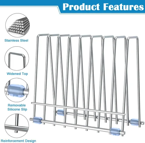 Vista 6 de IDEATECH Paquete de 2 bolsas de almacenamiento reutilizables, estante de secado para bolsas de alimentos, sándwich/aperitivos, soporte inoxidable