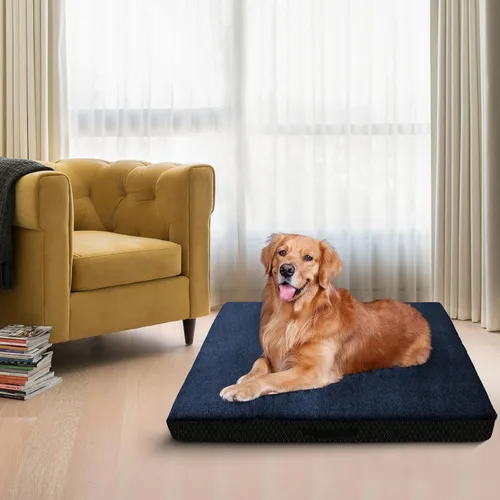 Vista 7 de COSHNIBI Fundas de cama de repuesto lavables para perro, fundas de cama impermeables, repuesto de felpa suave con cremallera y extraíbles para Azul