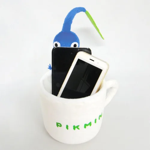 Vista 6 de Nintendo Sanei Boeki PKZ02 Peluche de Pikmin Serie de Mercancía, Soporte de Accesorio Pikmin Azul (Taza), Altura 5.9 pulgadas (15 cm)