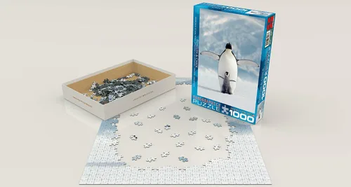 Vista 3 de Eurographics Rompecabezas de 1000 piezas de pingüino y pollito