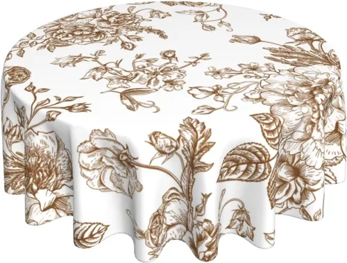 Vista 57 de BETGINY - Mantel cuadrado floral azul de 54 x 54 pulgadas, mantel decorativo de estilo chinoiserie con flores, tela rústica lavable para granja