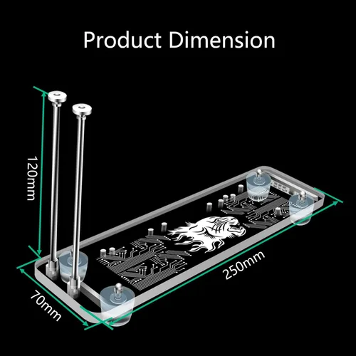 Vista 2 de HLT PCI- E 3.0 16X tarjeta gráfica vertical Kickstand/base con luz LED RGB para DIY ATX caso