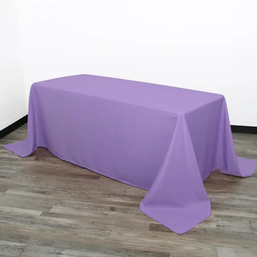 Vista 21 de Your Chair Covers - Mantel rectangular de poliéster sin costuras de alta calidad de 60 pulgadas de ancho x 102 pulgadas de largo - Negro - Mantel