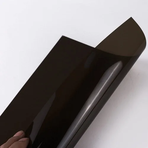 Vista 2 de Tong Gu 5 piezas de color A4 PVC hojas de plástico flexible transparente gel transparente DIY manualidades película filtro de iluminación (negro)
