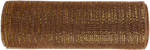 Vista 2 de YYCRAFT cinta metálica de malla de poliéster para decoración y manualidades, 10 yardas Rosa