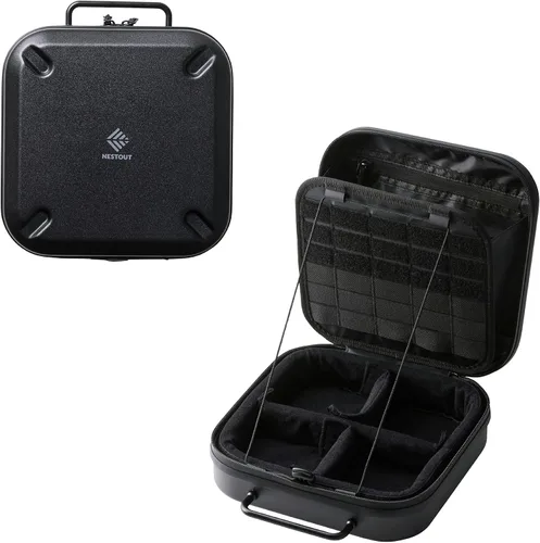 Vista 9 de ELECOM NESTOUT - Estuche de almacenamiento de engranajes, carcasa dura ligera, resistente al agua, organizador apilable con separadores acolchados