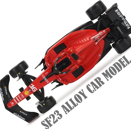 Vista 4 de HTLNUZD 2023 1/43 SF23 #16 Coche de carreras de aleación para Scuderia Ferrari 1:43 SF23 Leclerc Signature Die Cast Adultos Modelo Coche Exhibición