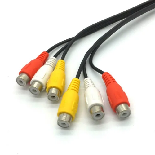 Vista 6 de 3RCA AV Audio Video Splitter Cable 1 en 2 Salida Reproductor de DVD Consola de juegos Proyector de TV externo Monitor Audio Video Adaptador