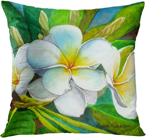 Vista 4 de Britimes Juego de 4 fundas de almohada florales para decoración del hogar, fundas de almohada decorativas para sala de estar, 16 x 16 pulgadas