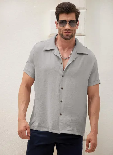 Vista 2 de Arvilhill Camisa cubana casual de verano para hombre