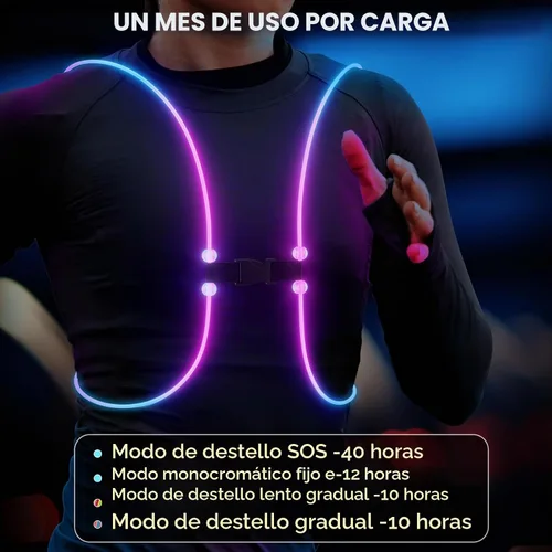 Vista 7 de Luces de Correr para Corredores, Chaleco Reflectante para Correr, Equipo Reflectante para Correr, Chaleco para Caminar Reflectante para Mujeres