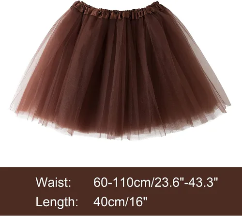 Vista 2 de lanzom Navidad de la mujer Classic elástico 3-layered tul tutú falda ballet Fiesta Disfraz