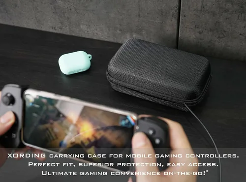 Vista 5 de XORDING Funda de transporte compatible con Backbone One, carcasa dura de nailon, funda protectora, con una pulsera, llavero y bolsillo de red