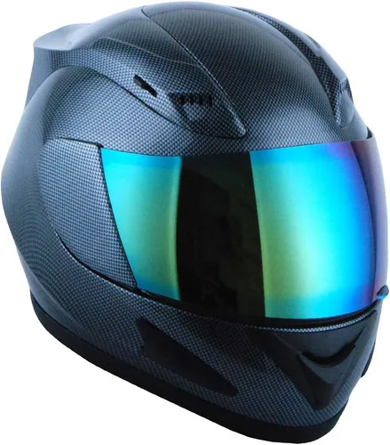 Vista 7 de 1Storm - Casco de cabeza completa para motocicleta, diseño de calavera mecánica HJDJ11