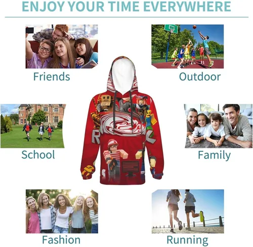 Vista 9 de Sudadera con capucha de dibujos animados con capucha de dibujos animados de impresión 3d sudadera con capucha de moda deportiva
