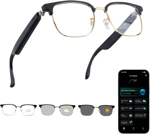 Vista 12 de Lentes inteligentes AI para mujeres y hombres, lentes fotocrómicas, traducción en tiempo real a través de la aplicación, compatibles con más de 160