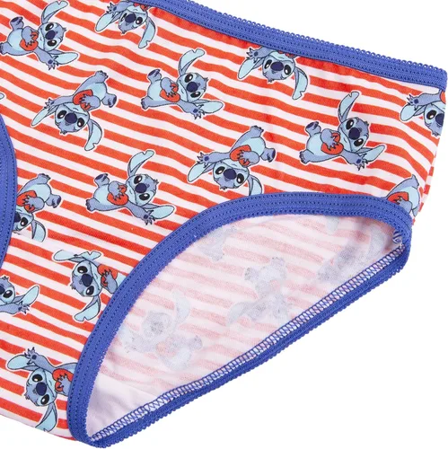 Vista 2 de Disney Girls Panty Multipacks, Underwear with Unique Prints from Lilo & Stitch, Sizes 4, 6, 8 and 10