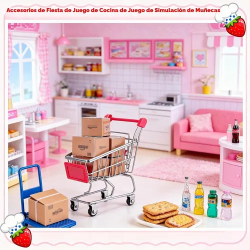 Vista 9 de Vawuz - Set de 175 piezas de cajas de mensajería en miniatura para centro comercial, cajas de envío, modelos de carritos de mano de mini