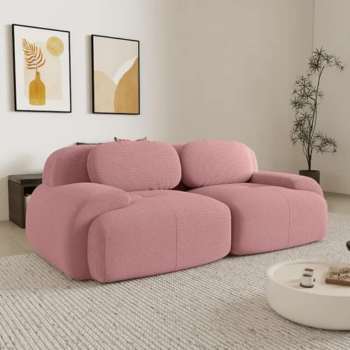 Vista 61 de Sofás seccional modular de 80" sin huesos modernos para sala de estar, juego de sofás comprimidos de 2 plazas con asiento profundo, sin necesidad