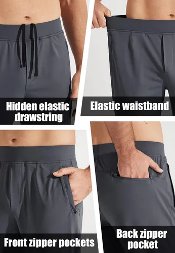 Vista 4 de Libin Men's All Day Comfy Joggers Pants with Zipper Pockets Stretch Sweatpants for Men Golf Athletic Running
