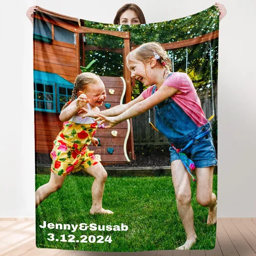 Vista 9 de Artsadd Manta personalizada con collage de texto fotográfico, manta de fotos personalizada para hombres, mujeres, él o ella, manta personalizada