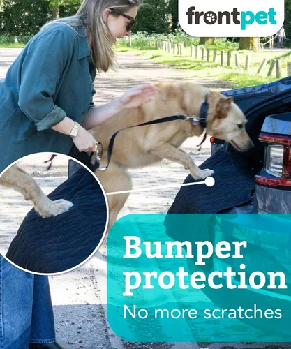 Vista 4 de Funda acolchada para perro, para la zona de carga de SUV, ajuste universal, para cualquier mascota. La funda duradera cubre y protege tu vehículo