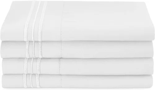Vista 39 de Clara Clark Fundas de almohada de tamaño estándar – Funda de almohada ultra suave, fundas de almohada de microfibra ligera tamaño Queen – Juego de 2
